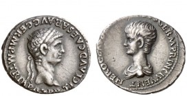 The Roman Empire 
 Claudius, 41 – 54 
 Denarius 50-54, AR 3.64 g. TI CLAVD CAESAR AVG GERM P M TRIB POT P P Laureate head of Claudius r. Rev. NERO C...