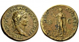 The Roman Empire 
 Claudius, 41 – 54 
 Divus Claudius. Sestertius 80-81, Æ 25.90 g. TI CLAVDIVS CAESAR AVG PM TR P IMP P P Laureate head r. Rev. IMP...