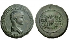 The Roman Empire 
 Nero caesar, 50 – 54 
 Sestertius, Thracian mint 50-54, Æ 21.80 g. NERONI CLAVDIO DRVSO GERMANICO COS DESIG Bare-headed, draped a...
