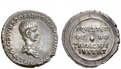 The Roman Empire 
 Nero caesar, 50 – 54 
 Denarius 50-54, AR 3.60 g. NERONI CLAVDIO DRVSO GERM COS DESIGN Bareheaded, draped and cuirassed bust r. R...