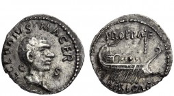 The Roman Empire 
 Clodius Macer, April (?) – October (?) 68 
 Denarius, Carthago (?) April-October (?) 68, AR 3.80 g. L CLODIVS·MACER Bare head of ...