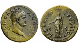 The Roman Empire 
 Galba, 68 – 69 
 Dupondius June-August 68, Æ 14.08 g. IMP SER GALBA AVG TR P Laureate bust r. Rev. LIBERTAS – PVBLICA S – C Liber...