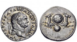 The Roman Empire 
 Vespasian, 69 – 79 
 Divus Vespasianus . Denarius 80-81, AR 3.56 g. DIVVS AVGVSTVS VESPASIANVS Laureate head r. Rev. Two Capricor...
