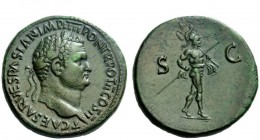 The Roman Empire 
 Titus caesar, 69 – 79 
 Sestertius circa 72-73, Æ 27.06 g. T CAESAR VESPASIAN IMP IIII PONT TR POT III COS II Laureate head r. Re...