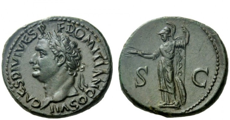 The Roman Empire 
 The Mythical Founding of Rome 
 As 80-81, Æ 12.84 g. CAES D...