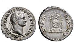 The Roman Empire 
 Domitian augustus, 81 – 96 
 Denarius 13 September-31 December 81, AR 3.40 g. IMP CAES DOMITIANVS AVG PONT Laureate head r. Rev. ...