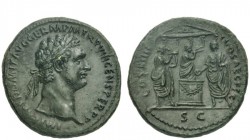 The Roman Empire 
 Domitian augustus, 81 – 96 
 As 14th September-31st December 88, Æ 10.81 g. IMP CAES DOMIT AVG GERM P M TR P VIII CENS PER P P La...