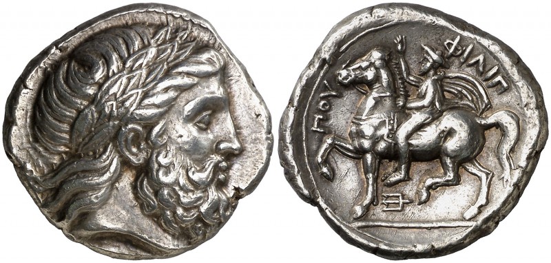 Imperio Macedonio. Filipo II (359-336 a.C.). Amfípolis. Tetradracma. (S. 6679 va...