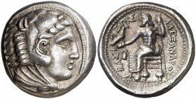 Imperio Macedonio. Alejandro III, Magno (336-323 a.C.). Macedonia. Amfípolis. Tetradracma. (S. falta) (MJP. 113). 17,24 g. Atractiva. Escasa así. EBC-...
