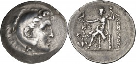 Imperio Macedonio. Alejandro III, Magno (336-323 a.C.). Temnos. Tetradracma. (S. 4225 var) (MJP. 1688a). 16,44 g. MBC-/MBC.