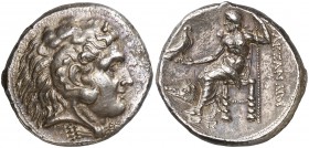 Imperio Macedonio. Alejandro III, Magno (336-323 a.C.). Siria. Tetradracma. (S. 6722 var) (MJP. 3575a). 17,08 g. Atractiva. MBC+/EBC-.