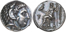 Imperio Macedonio. Alejandro III, Magno (336-323 a.C.). Citium. Tetradracma. (S. 6724 var) (MJP. 3110). 16,96 g. Pátina. Bella. Escasa así. EBC.