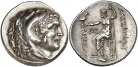 Imperio Macedonio. Alejandro III, Magno (336-323 a.C.). Callatis. Tetradracma. (S. falta) (MJP. 926). 16,79 g. Golpe en anverso. Buen ejemplar. Escasa...