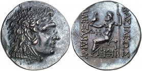 Imperio Macedonio. Alejandro III, Magno (336-323 a.C.). Odessos. Tetradracma. (S. falta) (MJP. 1180). 16,60 g. Pátina. Bella. Escasa así. EBC.