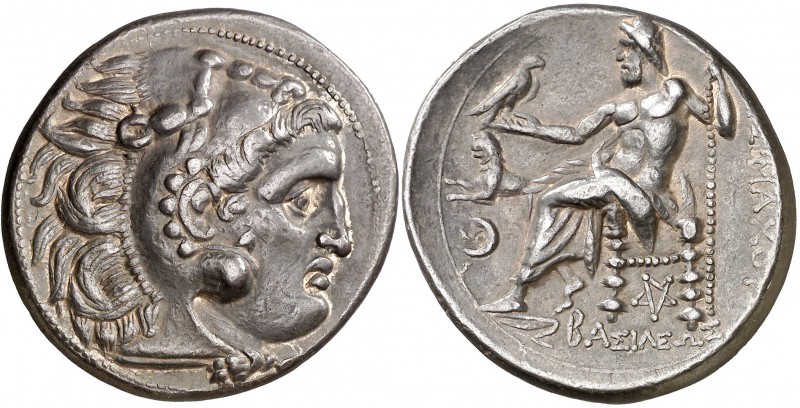 Reino de Tracia. Lisímaco (323-281 a.C.). Tetradracma. (S. 6811 var). 16,74 g. B...