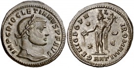 (298 d.C.). Diocleciano. Antioquía. Follis. (Spink 12795) (Co. 101) (RIC. 50a). 8,91 g. EBC.