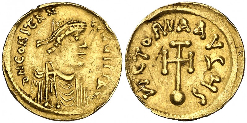 Constantino IV (668-685). Constantinopla. Semissis. (Ratto 1670 var) (S. 1161). ...