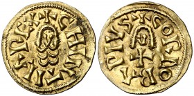 Chintila (636-639). Córdoba. Triente. (CNV. 366) (R.Pliego 487a). 1,34 g. Bella. Rara. EBC.