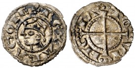 Pere I (1196-1213). Marsella. Òbol. (Cru.V.S. 173) (Cru.C.G. 2115). 0,29 g. Corona simple. Leve grieta. Escasa. (MBC+).