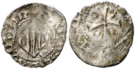 Joan I (1387-1396). Sardenya (Càller). Pitxol. (Cru.V.S. 481) (Cru.C.G. 2294). 0,52 g. Algo alabeada. Muy rara. (BC+).