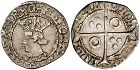 Alfons IV (1416-1458). Perpinyà. Croat. (Cru.V.S. 825.6) (Cru.C.G. 2868k). 2,73 g. Busto alargado. MBC/MBC+.