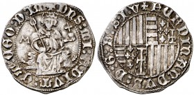 Ferran I de Nàpols (1458-1494). Nàpols. Carlí. (Cru.V.S. 1030) (Cru.C.G. 3443 var). 3,57 g. MBC.