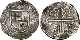 s/d. Felipe II. Sevilla. . 8 reales. (Cal. 235). 27,13 g. Escasa. MBC.