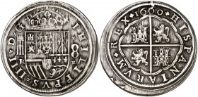 1660. Felipe IV. Segovia. . 8 reales. (Cal. 591). 28 g. Resto de soldadura en canto a las 12 h. Rara. (MBC/MBC+).
