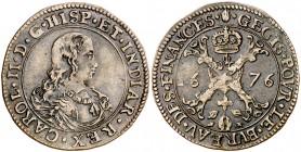 1676. Carlos II. Amberes. Jetón. 5,15 g. Ex Elsen, 10/09/2011, nº 1421. MBC+.