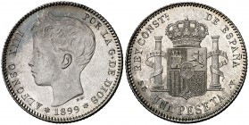 1899*1899. Alfonso XIII. SGV. 1 peseta. (Cal. 42). 4,84 g. S/C.