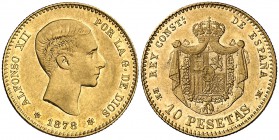 1878*1878. Alfonso XII. EMM. 10 pesetas. (Cal. 23). 3,22 g. EBC-.
