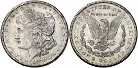 1878. Estados Unidos. CC (Carson City). 1 dólar. (Kr. 110). 26,74 g. AG. Escasa y más así. EBC.