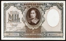 1940. 1000 pesetas. (Ed. D41). 9 de enero, Murillo. Escasa. MBC.