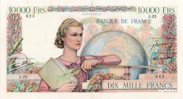 France [#132, F+] 10000 francs Type 1945 Génie francais