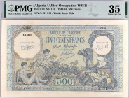 Algeria [#93, VF+] 500 francs Vert Type 1943