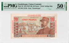 Guadeloupe [#33, AU] 20 francs Émile Gentil Type 1946