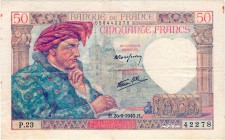 France [#93, VF] 50 francs Type 1941 Jacques Coeur