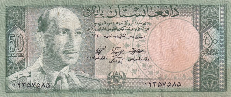 Afghanistan, 50 Afghanis, 1961, XF, p39a
Stained
Estimate: USD 30-60