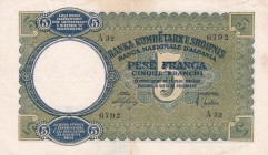 Albania, 5 Franga, 1939, AUNC, p6a
Estimate: USD 20-40