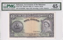 Bahamas, 1 Pound, 1963, XF, p15d
PMG 45 EPQ
Estimate: USD 200-400