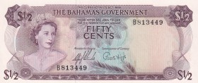 Bahamas, 1/2 Dollar, 1965, UNC, p17a
Queen Elizabeth II. Potrait
Estimate: USD 25-50