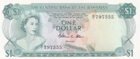 Bahamas, 1 Dollar, 1974, UNC, p35b
Queen Elizabeth II. Potrait
Estimate: USD 40-80