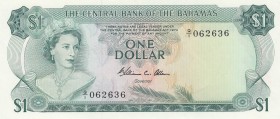 Bahamas, 1 Dollar, 1974, AUNC, p35b
Queen Elizabeth II. Potrait
Estimate: USD 15-30