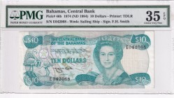 Bahamas, 10 Dollars, 1984, VF, p46b
PMG 35 EPQ
Estimate: USD 50-100