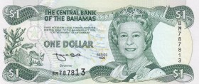 Bahamas, 1 Dollar, 1996, UNC, p57a
Queen Elizabeth II. Potrait
Estimate: USD 20-40