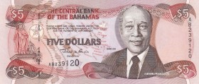 Bahamas, 5 Dollars, 2001, UNC, p63a
Estimate: USD 20-40