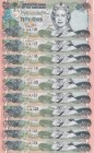 Bahamas, 1/2 Dollar, 2001, UNC, p68, (Total 10 consecutive banknotes)
Queen Elizabeth II. Potrait
Estimate: USD 20-40