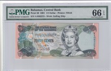 Bahamas, 1/2 Dollar, 2001, UNC, p68
PMG 66 EPQ
Estimate: USD 25-50