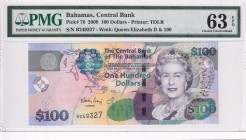 Bahamas, 100 Dollars, 2009, UNC, p76
PMG 63 EPQ
Estimate: USD 175-300