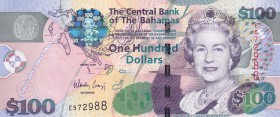 Bahamas, 100 Dollars, 2009, UNC, p76a
Queen Elizabeth II. Potrait
Estimate: USD 175-350